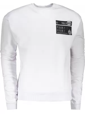 Herren Sweatshirt OMBRE AB1046 WEIß