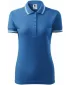 Damen-T-Shirt mit Kragen MALFINI URBAN 220 AZURBLAU