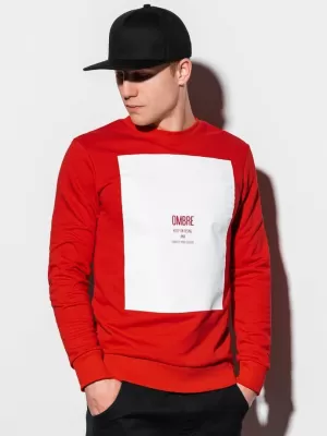 Herren -Sweatshirt OMBRE AB1045 ROT