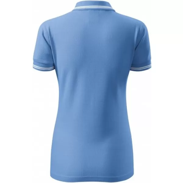  Damen-T-Shirt mit Kragen MALFINI URBAN 220 HIMMELBLAU 