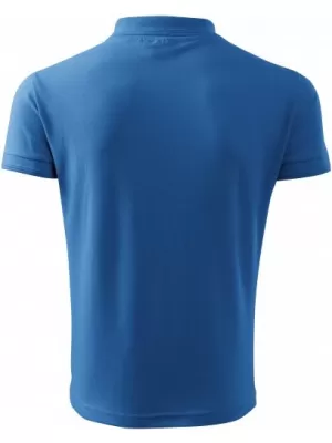 Herren-T-Shirt mit Kragen MALFINI PIQUE POLO 203 AZURBLAU
