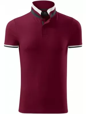 Herren-T-Shirt mit Kragen MALFINI PREMIUM COLLAR UP 256 GRANAT