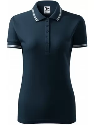 Damen-T-Shirt mit Kragen MALFINI URBAN 220 MARINEBLAU
