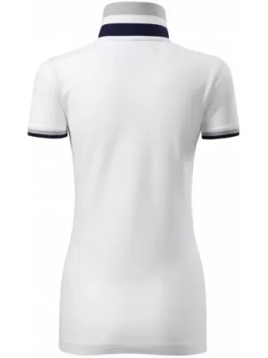 Damen-T-Shirt mit Kragen MALFINI PREMIUM COLLAR UP 257 WEIß