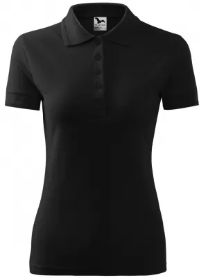 Damen-T-Shirt mit Kragen MALFINI PIQUE POLO 210 SCHWARZ