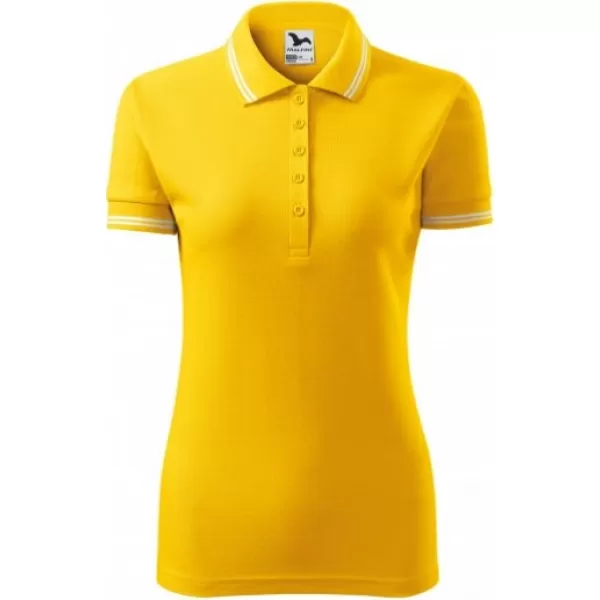  Damen-T-Shirt mit Kragen MALFINI URBAN 220 BERNSTEIN 