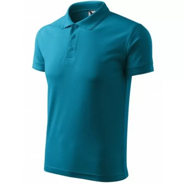  Herren-T-Shirt mit Kragen MALFINI PIQUE POLO 203 DUNKLES TÜRKIS 