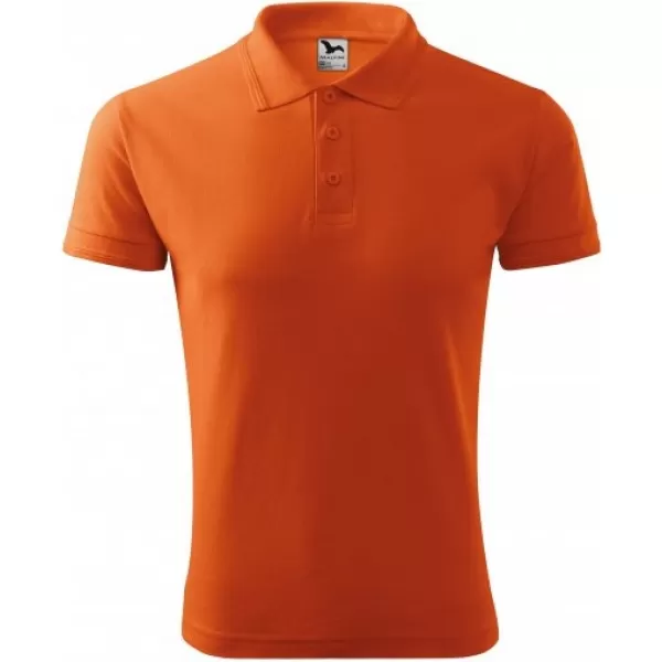  Herren-T-Shirt mit Kragen MALFINI PIQUE POLO 203 ORANGE 
