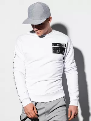 Herren Sweatshirt OMBRE AB1046 WEIß