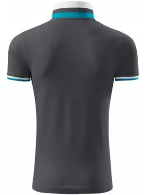 Herren-T-Shirt mit Kragen MALFINI PREMIUM COLLAR UP 256 HELLES ANTHRAZIT
