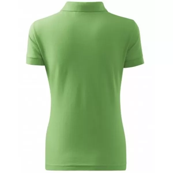 Damen-T-Shirt mit Kragen MALFINI COTTON 213 GRASGRÜN 