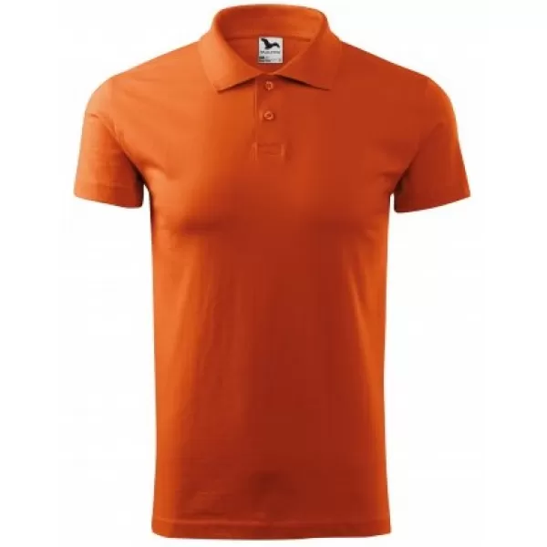  Herren-T-Shirt mit Kragen MALFINI SINGLE J. 202 ORANGE 