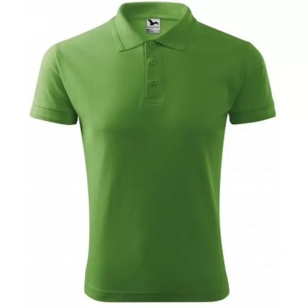  Herren-T-Shirt mit Kragen MALFINI PIQUE POLO 203 GRASGRÜN 
