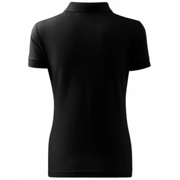  Damen-T-Shirt mit Kragen MALFINI HEAVY 216 SCHWARZ 