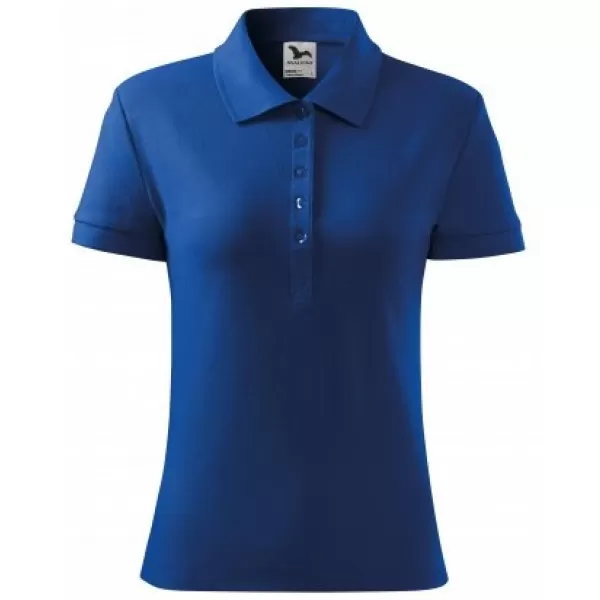  Damen-T-Shirt mit Kragen MALFINI HEAVY 216 KÖNIGSBLAU 