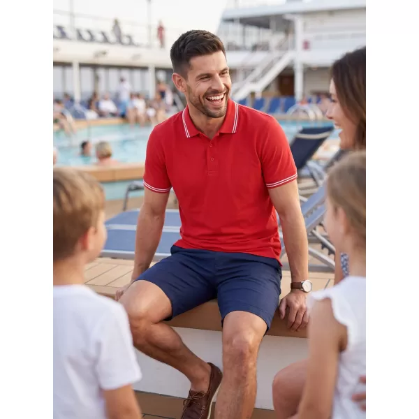 Herren-T-Shirt mit Kragen MALFINI URBAN 219 ROT 