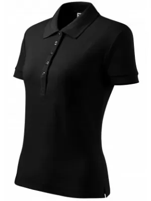 Damen-T-Shirt mit Kragen MALFINI HEAVY 216 SCHWARZ