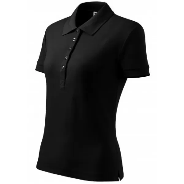  Damen-T-Shirt mit Kragen MALFINI HEAVY 216 SCHWARZ 