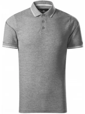 Herren-T-Shirt mit Kragen MALFINI PREMIUM PERFECTION PLAIN 251 DUNKELGRAUE HIGHLIGHTS