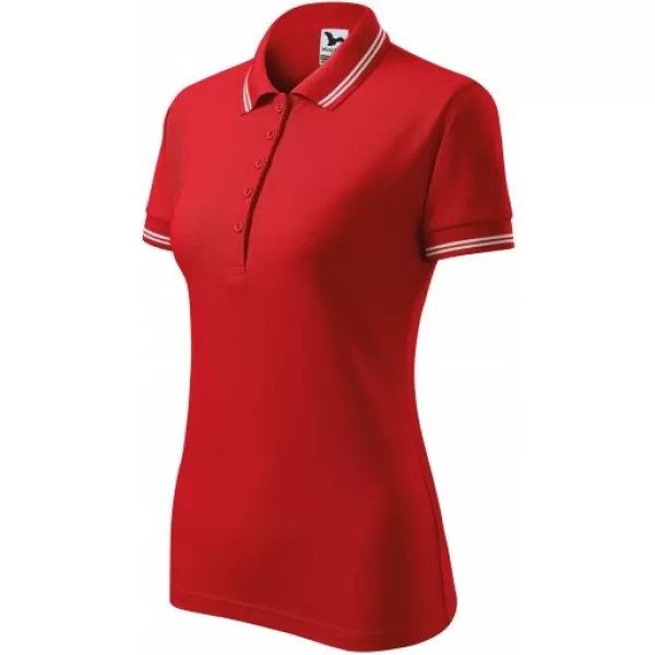  Damen-T-Shirt mit Kragen MALFINI URBAN 220 ROT 