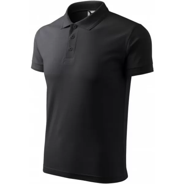  Herren-T-Shirt mit Kragen MALFINI PIQUE POLO 203 EBENHOLZGRAU 