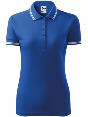Damen-T-Shirt mit Kragen MALFINI URBAN 220 KÖNIGSBLAU