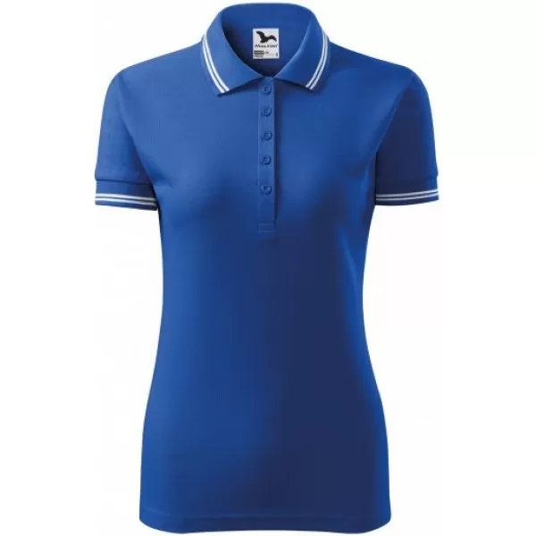  Damen-T-Shirt mit Kragen MALFINI URBAN 220 KÖNIGSBLAU 