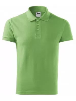 Herren-T-Shirt mit Kragen MALFINI COTTON 212 GRASGRÜN