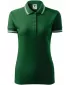 Damen-T-Shirt mit Kragen MALFINI URBAN 220 FLASCHENGRÜN