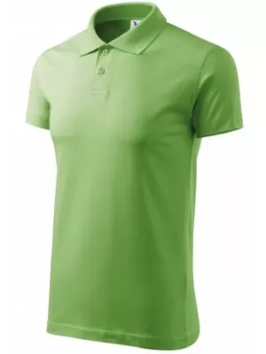Herren-T-Shirt mit Kragen MALFINI SINGLE J. 202 GRASGRÜN