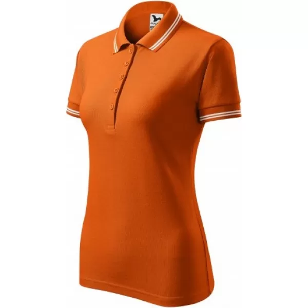  Damen-T-Shirt mit Kragen MALFINI URBAN 220 ORANGE 