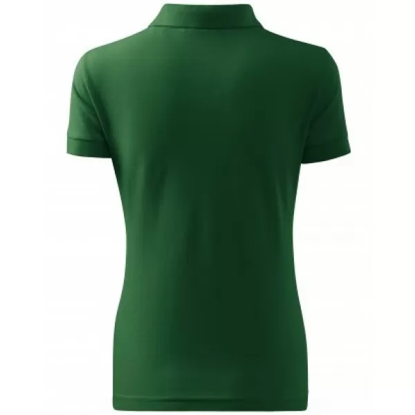  Damen-T-Shirt mit Kragen MALFINI HEAVY 216 FLASCHENGRÜN 