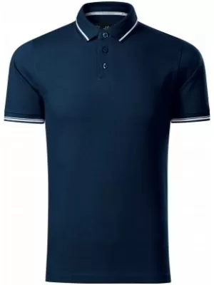 Herren-T-Shirt mit Kragen MALFINI PREMIUM PERFECTION PLAIN 251 MARINEBLAU