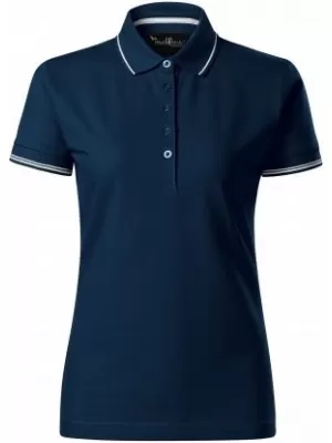 Damen-T-Shirt mit Kragen MALFINI PREMIUM PERFECTION PLAIN 253 MARINEBLAU