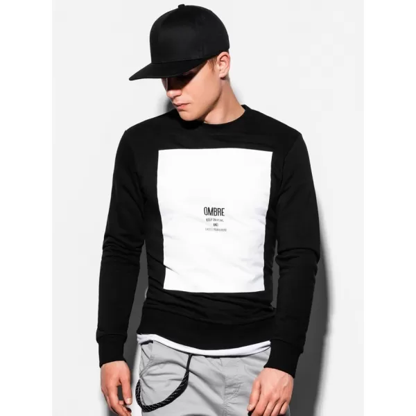 Herren -Sweatshirt OMBRE AB1045 SCHWARZ 