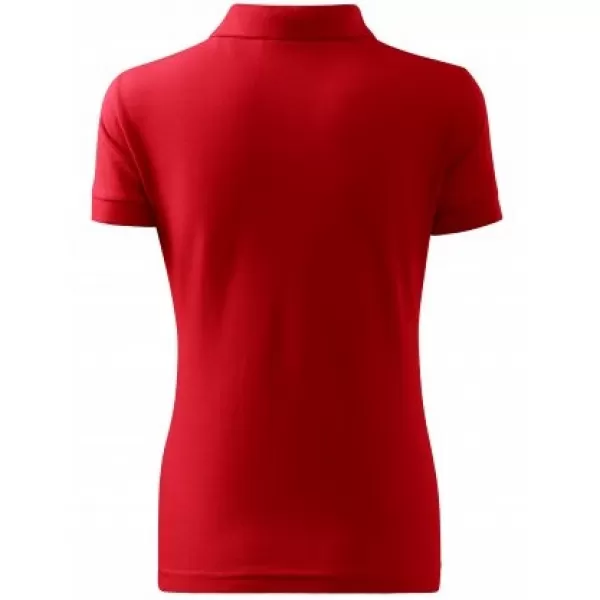  Damen-T-Shirt mit Kragen MALFINI HEAVY 216 ROT 