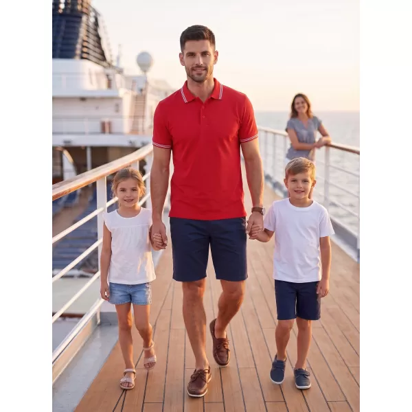  Herren-T-Shirt mit Kragen MALFINI URBAN 219 ROT 