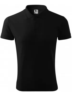Herren-T-Shirt mit Kragen MALFINI PIQUE POLO 203 SCHWARZ
