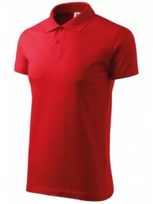 Herren-T-Shirt mit Kragen MALFINI SINGLE J. 202 ROT