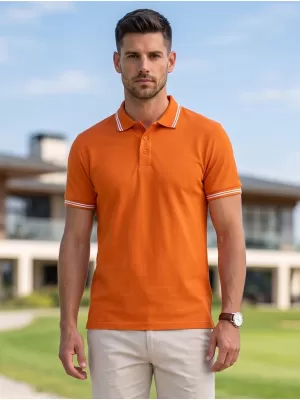 Herren-T-Shirt mit Kragen MALFINI URBAN 219 ORANGE