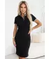 Damenkleid mit Kragen MALFINI PREMIUM DRESS UP 271 SCHWARZ
