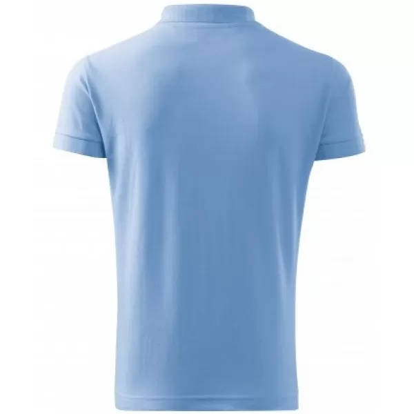  Herren-T-Shirt mit Kragen MALFINI HEAVY 215 HIMMELBLAU 