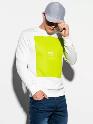 Herren -Sweatshirt OMBRE AB1045 WEIß