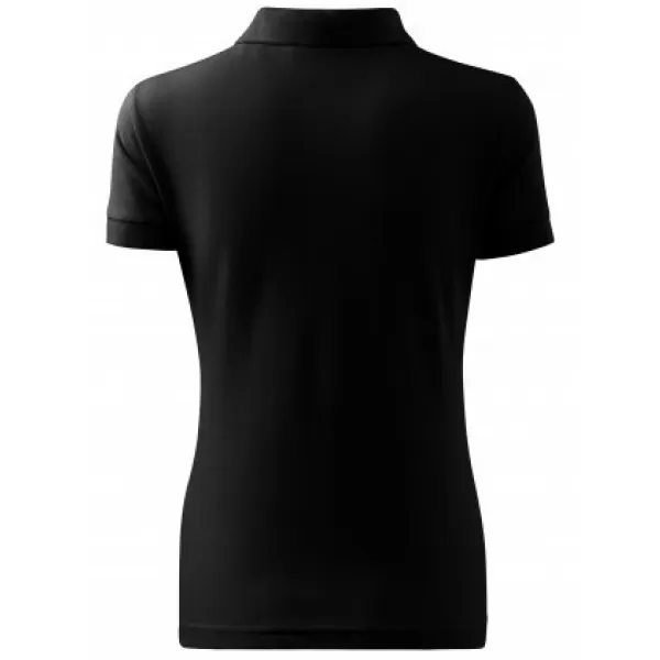  Damen-T-Shirt mit Kragen MALFINI COTTON 213 SCHWARZ 