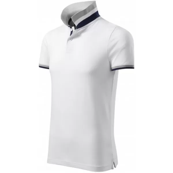  Herren-T-Shirt mit Kragen MALFINI PREMIUM COLLAR UP 256 WEIß 
