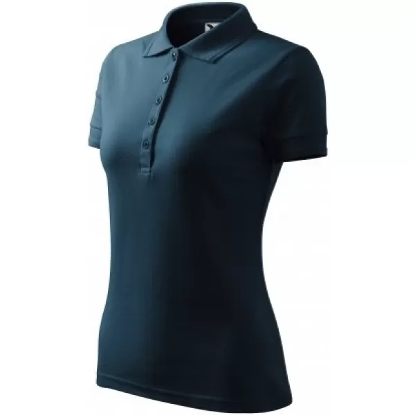  Damen-T-Shirt mit Kragen MALFINI PIQUE POLO 210 MARINEBLAU 