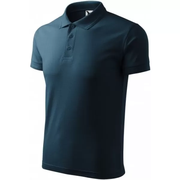  Herren-T-Shirt mit Kragen MALFINI PIQUE POLO 203 MARINEBLAU 