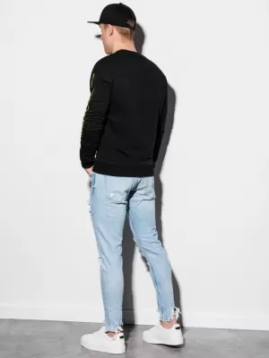 Herren -Sweatshirt OMBRE AB1046 SCHWARZ
