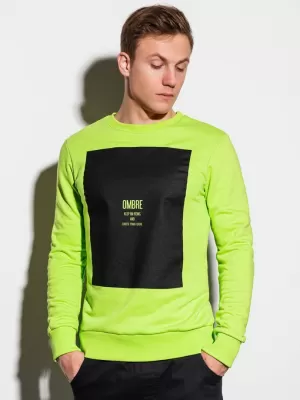 Herren -Sweatshirt OMBRE AB1045 GRÜN