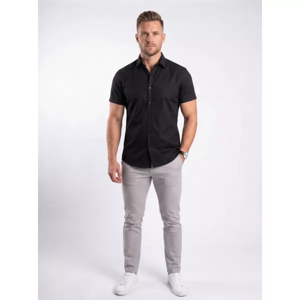  Herrenhemd mit kurzen Ärmeln MALFINI PREMIUM FLASH 260 SCHWARZ 